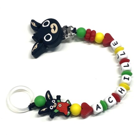 Catenella Portaciuccio in Silicone Personalizzato con Nome | Sicura