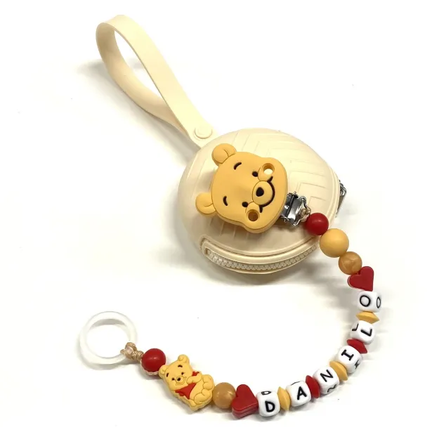 Personalized Silicone Pacifier Clip with Name | Safe