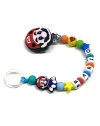 Catenella Portaciuccio personalizzata, SUPER MARIO, Portaciuccio con Nome, Catenina in Silicone, Porta Ciuccio Personalizzato