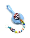 Catenella Portaciuccio personalizzata, SUPER MARIO, Portaciuccio con Nome, Catenina in Silicone, Porta Ciuccio Personalizzato