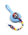 Catenella Portaciuccio personalizzata, SUPER MARIO, Portaciuccio con Nome, Catenina in Silicone, Porta Ciuccio Personalizzato