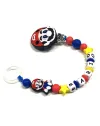 Catenella Portaciuccio personalizzata, SUPER MARIO, Portaciuccio con Nome, Catenina in Silicone, Porta Ciuccio Personalizzato