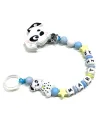 Catenella Portaciuccio personalizzata, DALMATA, Portaciuccio con Nome, Catenina in Silicone, Porta Ciuccio Personalizzato