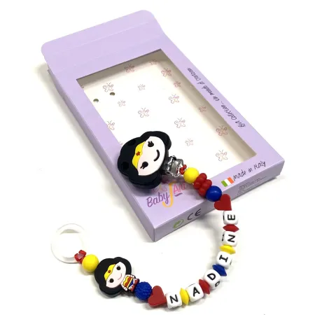 Catenella Portaciuccio in Silicone Personalizzato con Nome | Sicura 2