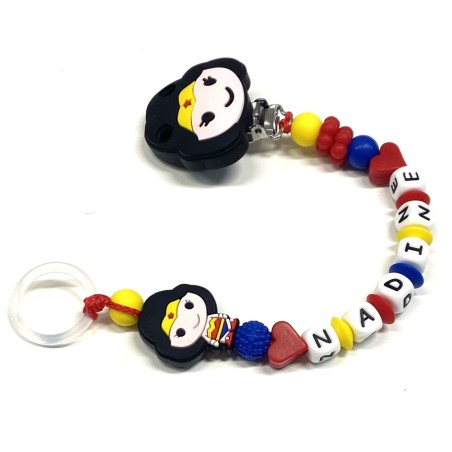 Catenella Portaciuccio in Silicone Personalizzato con Nome | Sicura