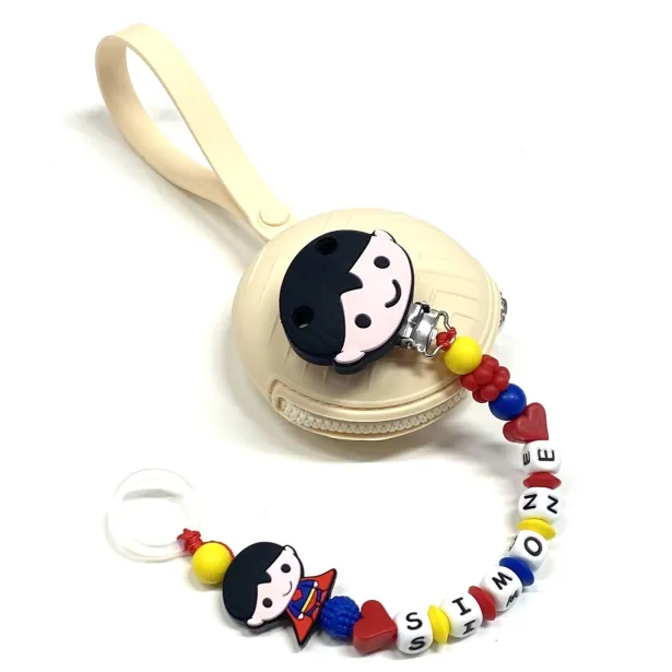 Personalized Silicone Pacifier Clip with Name | Safe