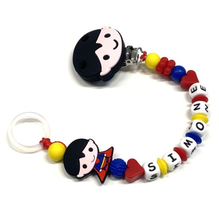 Catenella Portaciuccio in Silicone Personalizzato con Nome | Sicura