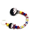 Catenella Portaciuccio personalizzata, SUPERMAN, Portaciuccio con Nome, Catenina in Silicone, Porta Ciuccio Personalizzato