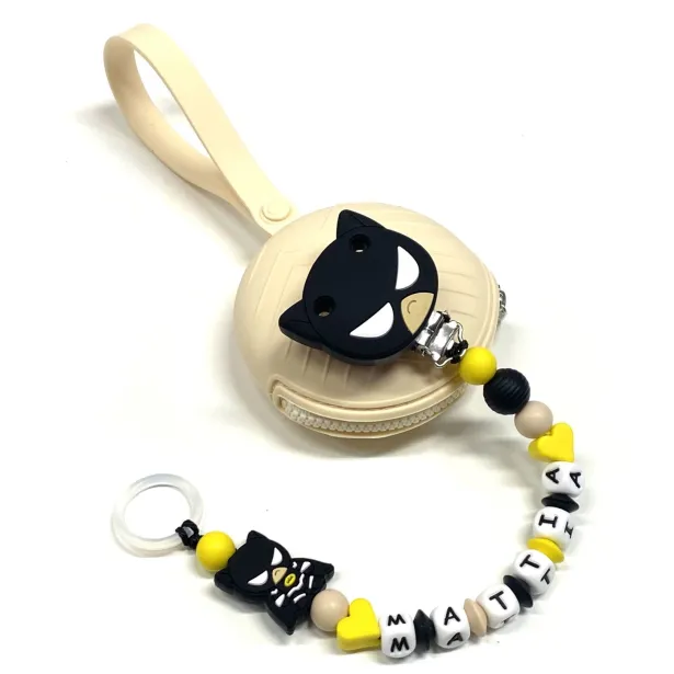 Catenella Portaciuccio in Silicone Personalizzato con Nome | Sicura
