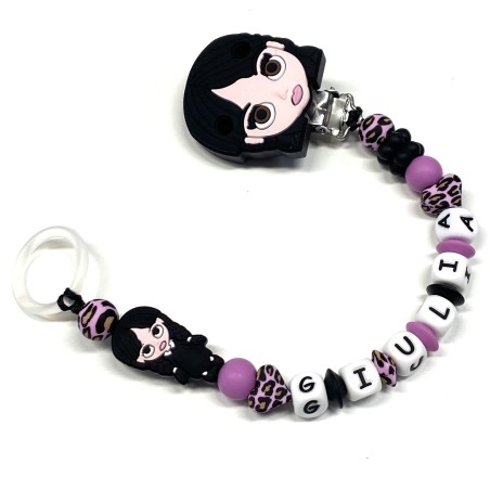 Catenella Portaciuccio in Silicone Personalizzato con Nome | Sicura