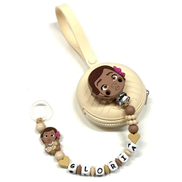 Personalized Silicone Pacifier Clip with Name | Safe