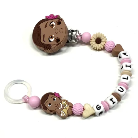 Personalized Silicone Pacifier Clip with Name | Safe