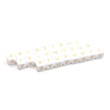 Letras BEIGE 12mm Silicona