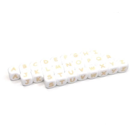 Letters BEIGE 12mm Silicone