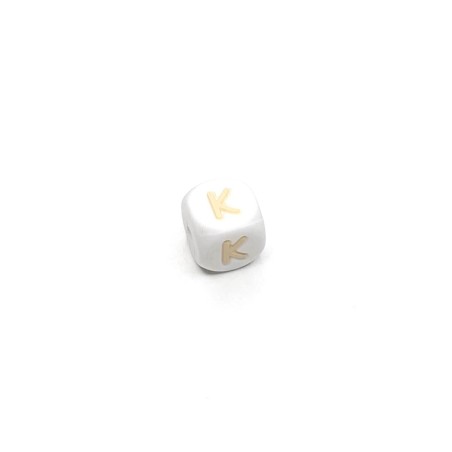 Letters BEIGE 12mm Silicone