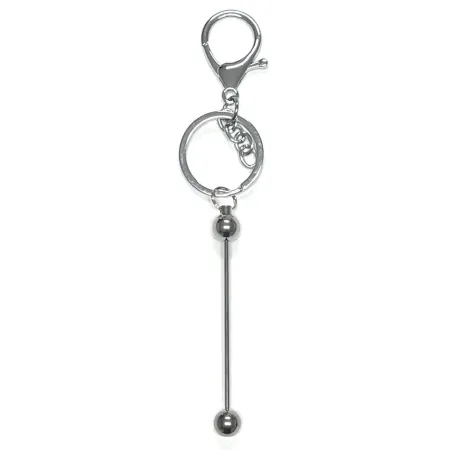Anello Portachiavi con Stelo Lungo 9 cm per Perline Personalizzate 2