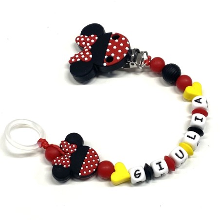 Catenella Portaciuccio in Silicone Personalizzato con Nome | Sicura
