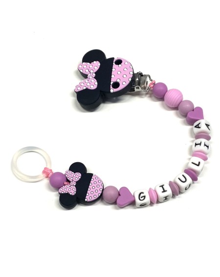 Attache tétine Minnie silicone