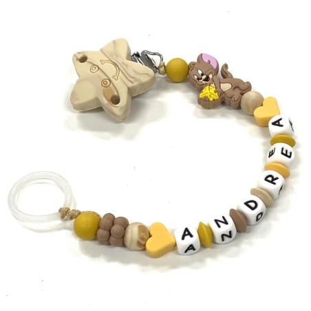 Personalized Silicone Pacifier Clip with Name | Safe