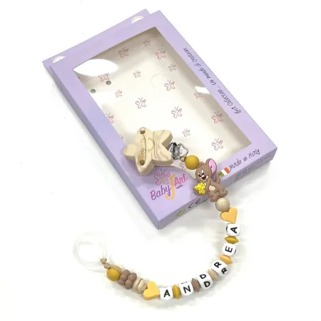 Catenella Portaciuccio in Silicone Personalizzato con Nome | Sicura 2