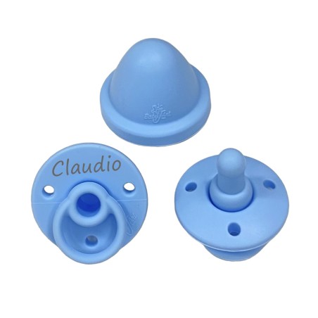 PERSONALIZZA Ciuccio in silicone AZZURRO PASTELLO