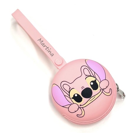 CUSTOMIZE Round Pacifier Holder Chain Case ANGEL