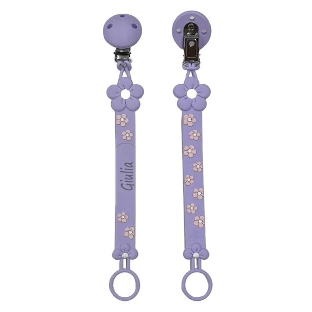 Prendedor de chupeta FLAT de Silicone Personalizada | BabyJart