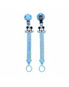 Cadena de chupete FLAT MICKEY MOUSE de silicona para chupete con nombre, gancho / adaptador para chupete mam y modelo de chicco