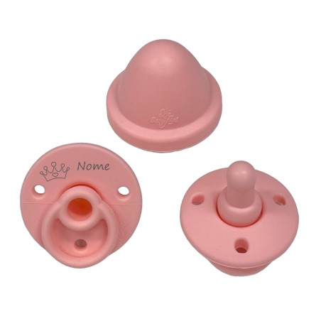 PERSONALIZZA Ciuccio in silicone ROSA PASTELLO