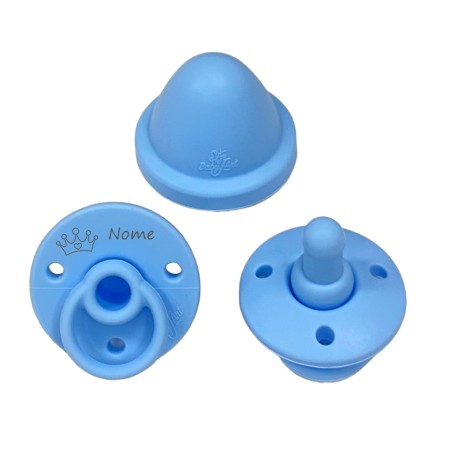 PERSONALIZZA Ciuccio in silicone AZZURRO PASTELLO