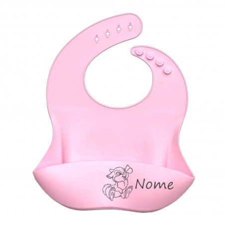 PERSONALIZE Babete de silicone ROSA CLARO