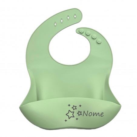 PERSONNALISER Bavoir en silicone SAUGE