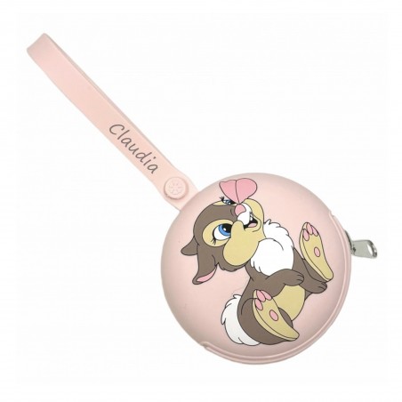 CUSTOMIZE Round Pacifier Holder Chain Case Miss Thumper Talcum Powder