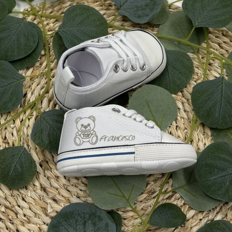 Chaussons Bébé en Coton Personnalisés avec Prénom | Cadeau Naissance