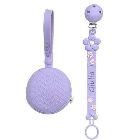 Prendedor de chupeta FLAT de Silicone Personalizada | BabyJart