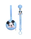 Cadena de chupete FLAT MICKEY MOUSE de silicona para chupete con nombre, gancho / adaptador para chupete mam y modelo de chicco