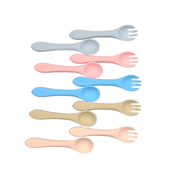 Couverts Bébé en Silicone Personnalisés avec Nom et Image | Diversific