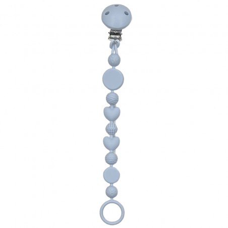 Catenella portaciuccio BUBBLE GHIACCIO in silicone con nome, gancio/adattatore ciuccio MAM e CHICCO