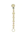 Cadena de chupete BUBBLE BEIGE de silicona para chupete con nombre, gancho / adaptador para chupete MAM e CHICCO
