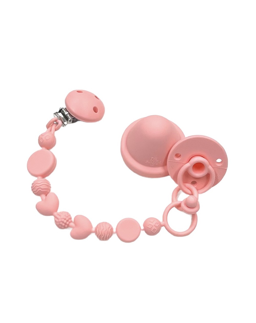 Saro 1481 Portaciuccio Rosa - Custodia Porta Ciuccio Con Manico Flessibile Per Passeggino E Borsa, Mantiene Pulito Il Succhietto