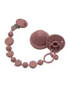 Catenella portaciuccio BUBBLE BLUSH in silicone con nome, gancio/adattatore ciuccio MAM e CHICCO