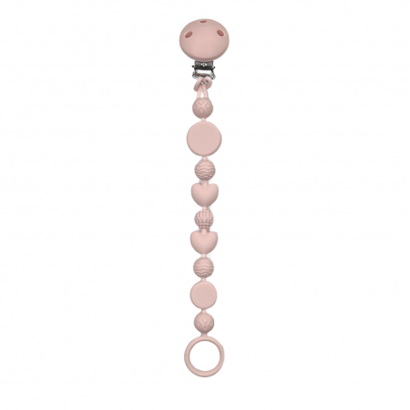 Pacifier chain in silicone BUBBLE TALCUM POWDER with name, hook / adapter pacifier MAM and CHICCO