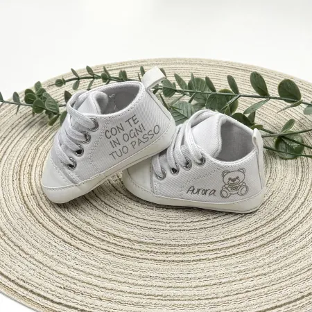 Personalized Cotton Baby Booties with Name | Newborn Gift