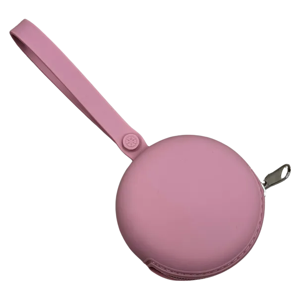 PERSONALIZE Estojo Para Corrente de Chupeta Redondo LISO com LASER-IMPRESSÃO