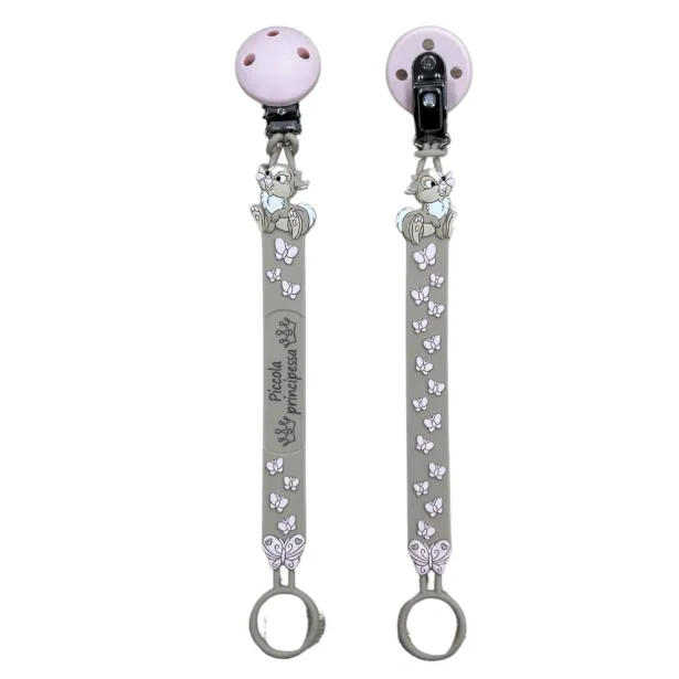 Catenella Portaciuccio FLAT in Silicone Personalizzata | BabyJart