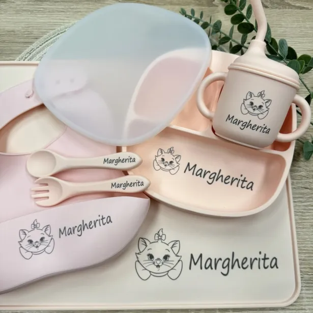 Personalisierter Silikon-Teller mit Name & Bild | Babygeschenk