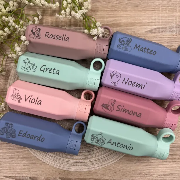 Botella de agua de silicona