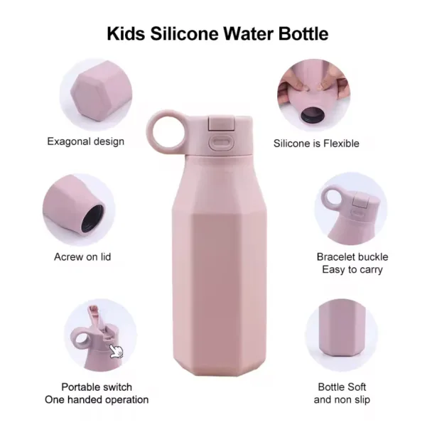 Botella de agua de silicona