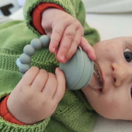 Silicone pacifier first baby food
