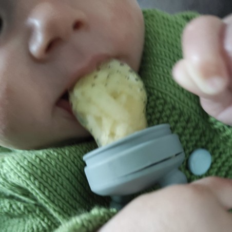 Silicone pacifier first baby food